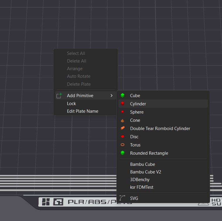Adding Cylinder Primitive
